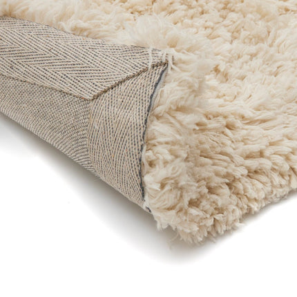 Hoogpolig Vloerkleed Pilo Ivoor Wit Polyester Interieur05 - Vloerkledenloods