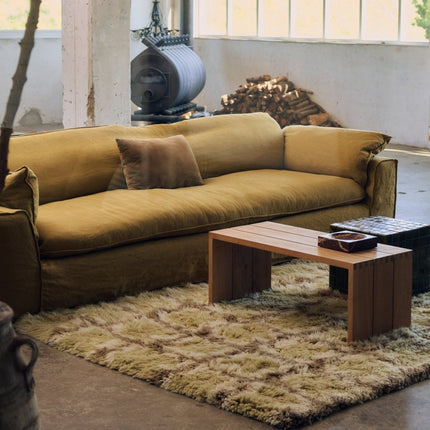 Hoogpolige vloerkleden - HKliving fluffy vloerkleed Tortoise 180x250cm - Vloerkledenloods