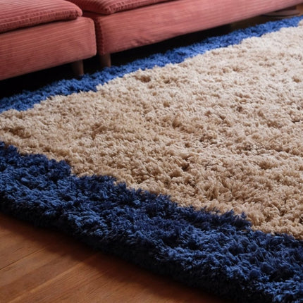 Hoogpolige Vloerkleden - Hoogpolig vloerkleed Pilo beige/blauw polyester Interieur05 - Vloerkledenloods