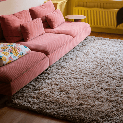 Hoogpolige Vloerkleden - Hoogpolig vloerkleed Pilo groen/beige polyester Interieur05 - Vloerkledenloods