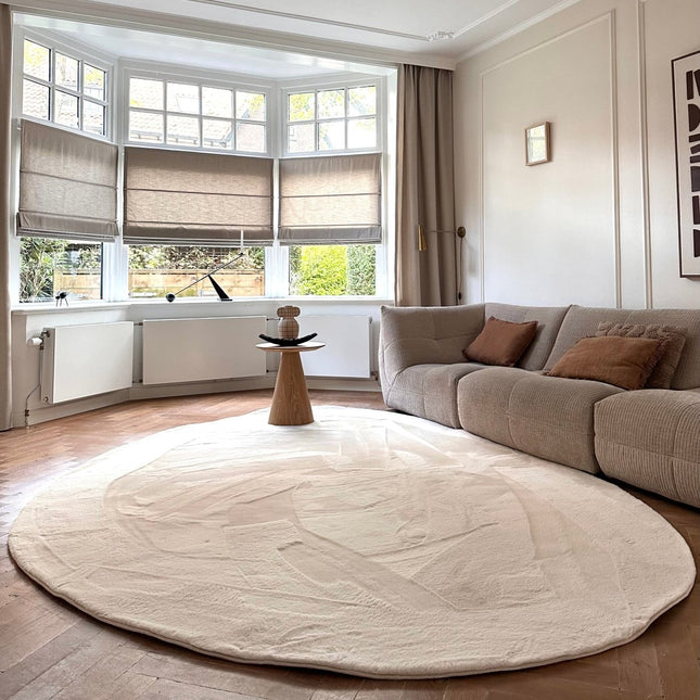 Hoogpolige Vloerkleden - Organisch zacht hoogpolig vloerkleed Lux creme - Vloerkledenloods