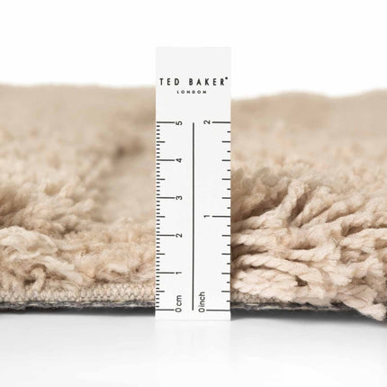 Hoogpolige vloerkleden - Ted Baker Lambeth rond hoogpolig vloerkleed Jasper Beige - Vloerkledenloods