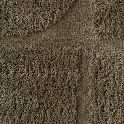 Hoogpolige vloerkleden - Ted Baker Lambeth rond hoogpolig vloerkleed Jasper Groen - Vloerkledenloods
