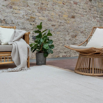 Jute buitenkleed Naturel Border - Vloerkledenloods