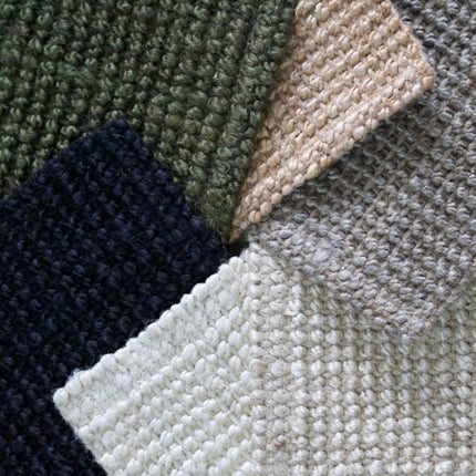Juten vloerkleden - Hanse Home bouclé juten vloerkleed Jaipur Junglegroen - Vloerkledenloods