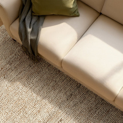 Juten vloerkleden - Villeroy & Boch 1770 wollen vloerkleed Peas Naturel Crème Beige - Vloerkledenloods