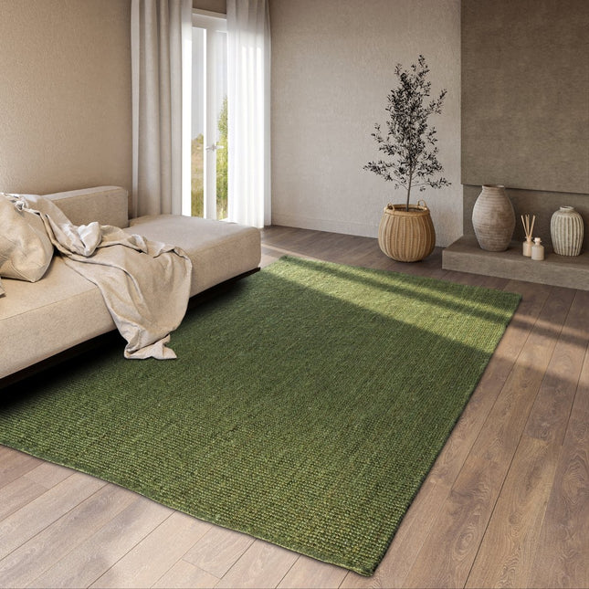 Juten vloerkleden - Villeroy & Boch 1791 jute vloerkleed Rosalie Junglegroen - Vloerkledenloods