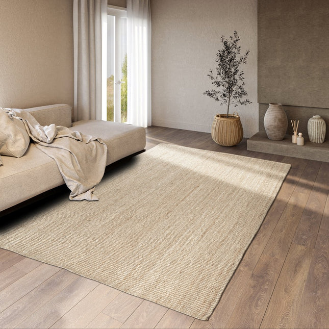 Juten vloerkleden - Villeroy & Boch 1791 jute vloerkleed Rosalie Naturel Wit - Vloerkledenloods