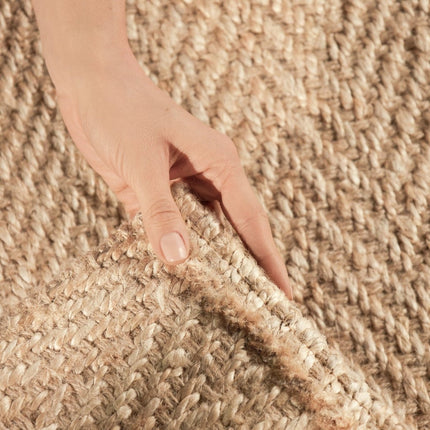 Juten vloerkleden - Villeroy & Boch 1851 jute vloerkleed Mirabelle Naturel Goud - Vloerkledenloods