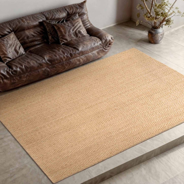 Juten vloerkleden - Villeroy & Boch 1851 jute vloerkleed Mirabelle Naturel Goud - Vloerkledenloods