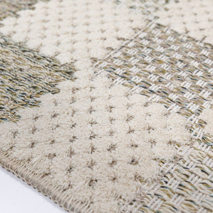 Katoenen lopers - Flair Rugs katoenen loper Muted Checkerboard Groen - Vloerkledenloods