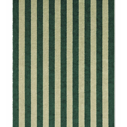 Katoenen Lopers - Lorena Canals Cabana Lines katoenen loper Stripes Duck Green/Lint - Vloerkledenloods