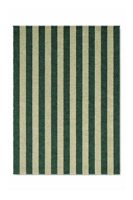 Katoenen Lopers - Lorena Canals Cabana Lines katoenen loper Stripes Duck Green/Lint - Vloerkledenloods