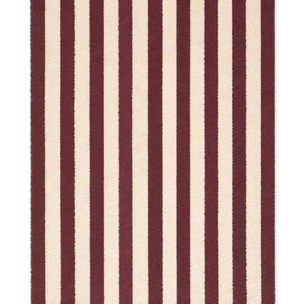 Katoenen Lopers - Lorena Canals Cabana Lines katoenen loper Stripes Naturel/Marsala - Vloerkledenloods