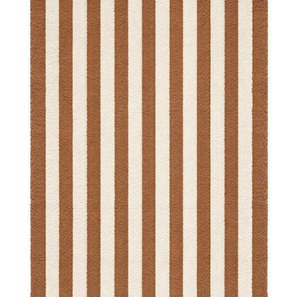 Katoenen Lopers - Lorena Canals Cabana Lines katoenen loper Stripes Naturel/Toffee - Vloerkledenloods