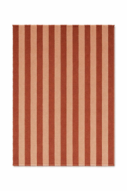 Katoenen Lopers - Lorena Canals Cabana Lines katoenen loper Stripes New Terracotta/Pink Sand - Vloerkledenloods
