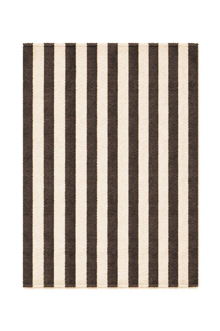 Katoenen Vloerkleden - Lorena Canals Cabana Lines katoenen vloerkleed Stripes Naturel/Donkergrijs - Vloerkledenloods