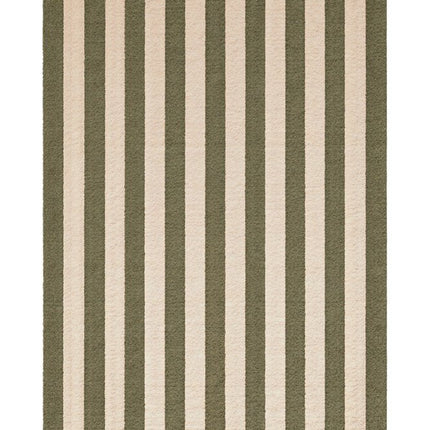 Katoenen Vloerkleden - Lorena Canals Cabana Lines katoenen vloerkleed Stripes Naturel/Kaki - Vloerkledenloods