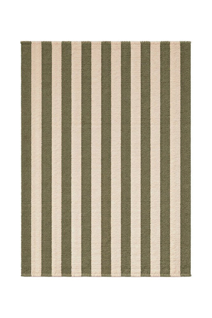 Katoenen Vloerkleden - Lorena Canals Cabana Lines katoenen vloerkleed Stripes Naturel/Kaki - Vloerkledenloods