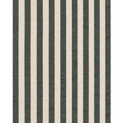 Katoenen Vloerkleden - Lorena Canals Cabana Lines katoenen vloerkleed Stripes Naturel/Terrazzo Green - Vloerkledenloods