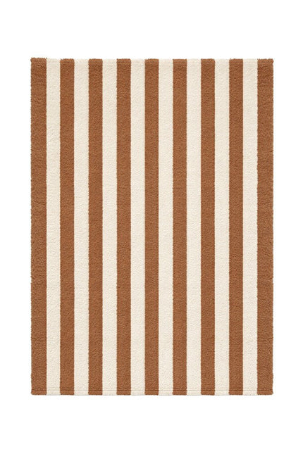Katoenen Vloerkleden - Lorena Canals Cabana Lines katoenen vloerkleed Stripes Naturel/Toffee - Vloerkledenloods