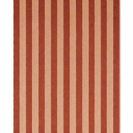 Katoenen Vloerkleden - Lorena Canals Cabana Lines katoenen vloerkleed Stripes New Terracotta/Pink Sand - Vloerkledenloods