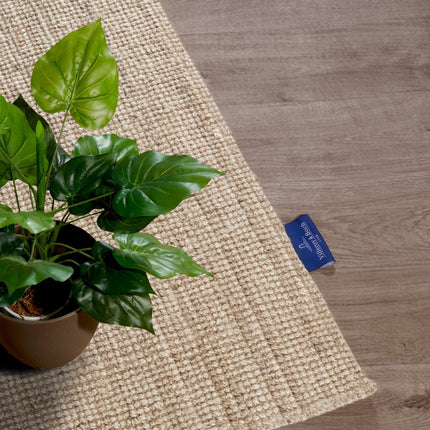 Lopers - Villeroy & Boch 1791 jute loper Rosalie Naturel Wit - Vloerkledenloods