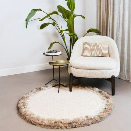 Maatwerk Vloerkleden - Rond modern vloerkleed Ombre Sand Camel 12 - Karpi - Vloerkledenloods