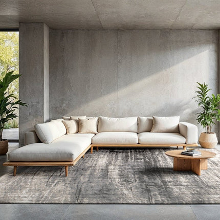 Moderne vloerkleden - In - en outdoor vloerkleed Griff Jersey Stone 8420 - Louis de Poortere - Vloerkledenloods
