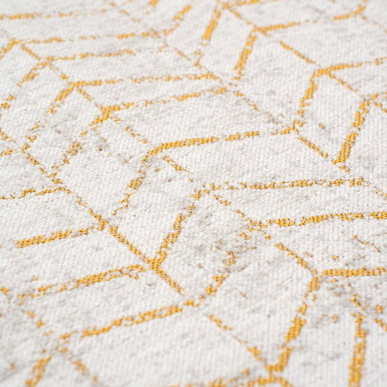 Moderne vloerkleden - In - en outdoor vloerkleed Jacob's Ladder Central Yellow 8928 - Louis de Poortere - Vloerkledenloods