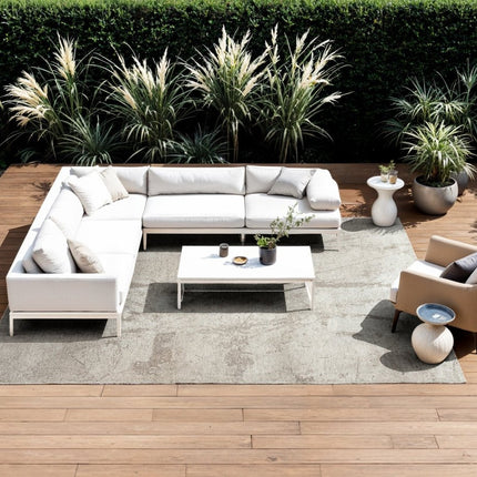 Moderne vloerkleden - In - en outdoor vloerkleed Sol Albatre 9735 - Louis de Poortere - Vloerkledenloods