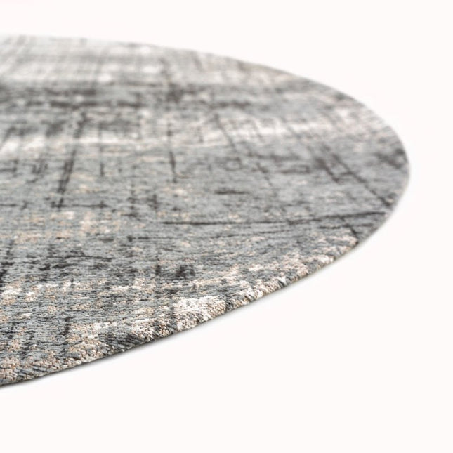 Moderne vloerkleden - Rond in - en outdoor vloerkleed Griff Jersey Stone 8420 - Louis de Poortere - Vloerkledenloods