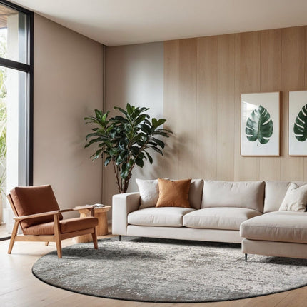 Moderne vloerkleden - Rond in - en outdoor vloerkleed Virgin Land Venus 9655 - Louis de Poortere - Vloerkledenloods