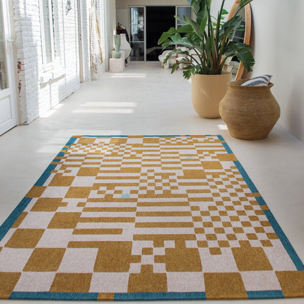 Moderne vloerkleden - Vloerkleed Chess Honey 9338 - Louis De Poortere - Vloerkledenloods
