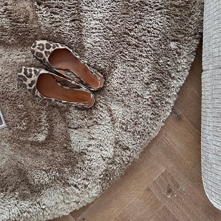 Organisch hoogpolig vloerkleed Odelia bruin/taupe - Interieur05 - Vloerkledenloods