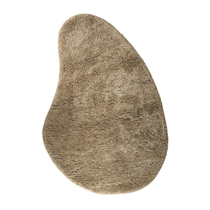 Organisch hoogpolig vloerkleed Pilo taupe polyester Interieur05 - Vloerkledenloods