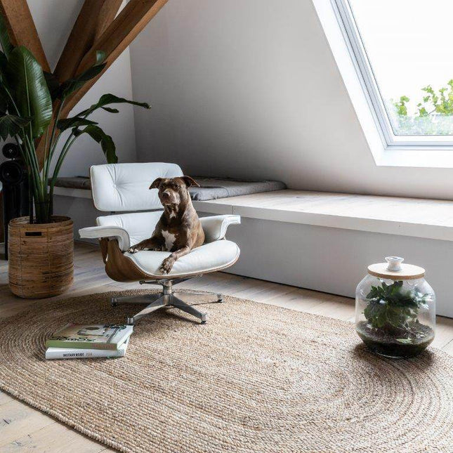 Ovaal vloerkleed Jute Naturel - Vloerkledenloods