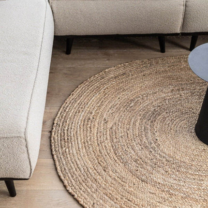 Ovaal vloerkleed Jute Naturel - Vloerkledenloods