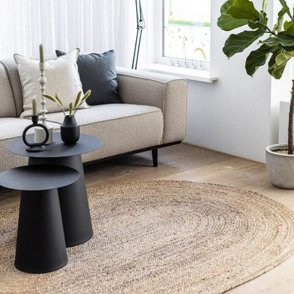 Ovaal vloerkleed Jute Naturel - Vloerkledenloods