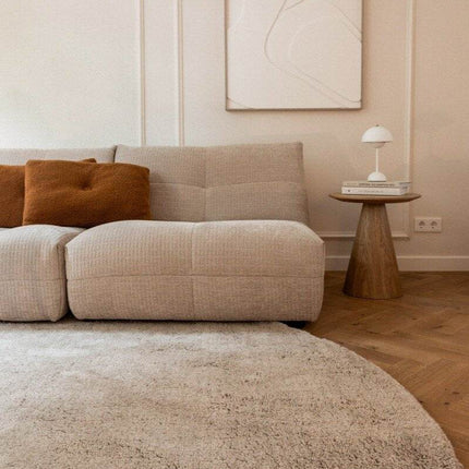 Rond Berber Vloerkleed Beige Nador - Vloerkledenloods