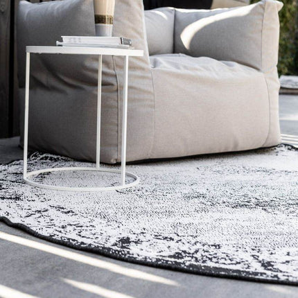 Rond Buiten vloerkleed sage - Zwart - dubbelzijdig - EVA Interior - Vloerkledenloods