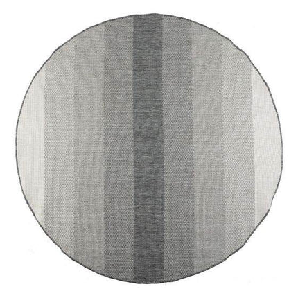 Rond Buitenkleed Boa - Grijs/Wit - Dubbelzijdig - EVA Interior - Vloerkledenloods
