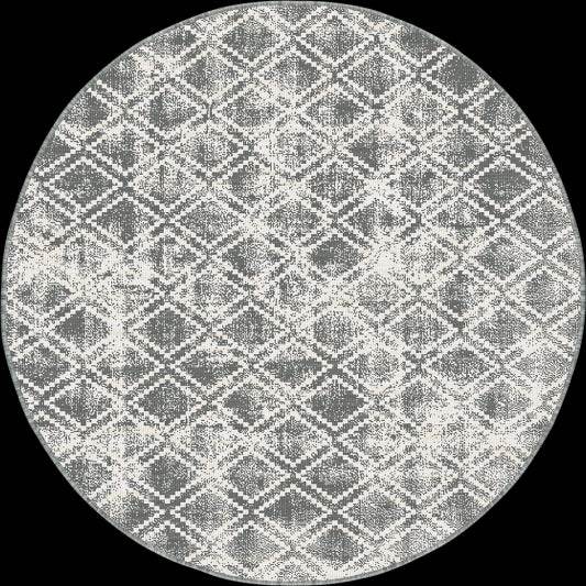 Rond Buitenkleed Frost - Grijs/wit - dubbelzijdig - EVA Interior - Vloerkledenloods