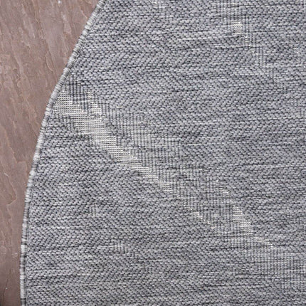 Rond Buitenkleed Marble - Grijs/wit - dubbelzijdig - EVA Interior - Vloerkledenloods