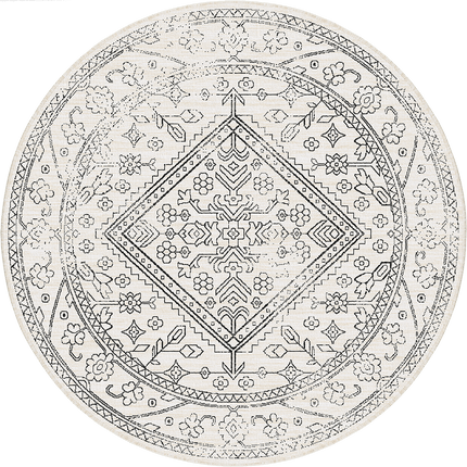 Rond buitenkleed Nova zwart/wit - Interieur05 - Vloerkledenloods