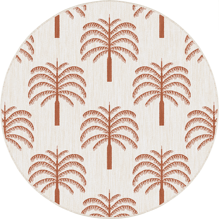 Rond buitenkleed Oase roest - Interieur05 - Vloerkledenloods