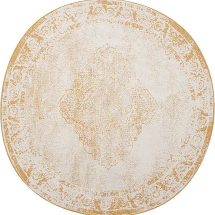 Rond Buitenkleed sage - Geel/Okergeel - dubbelzijdig - EVA Interior - Vloerkledenloods