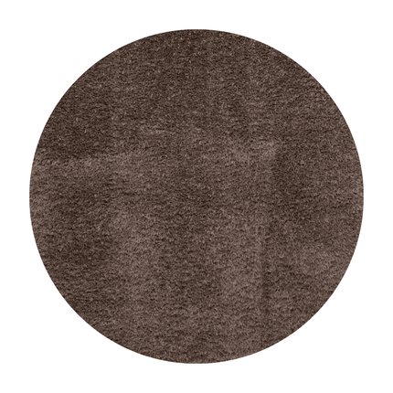 Rond hoogpolig vloerkleed Fender taupe - Vloerkledenloods