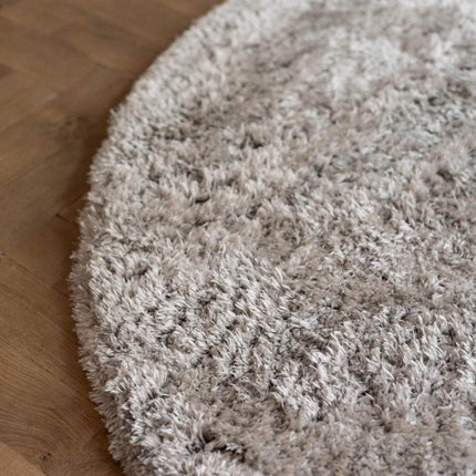 Rond Hoogpolig vloerkleed Fender wit/creme - Vloerkledenloods
