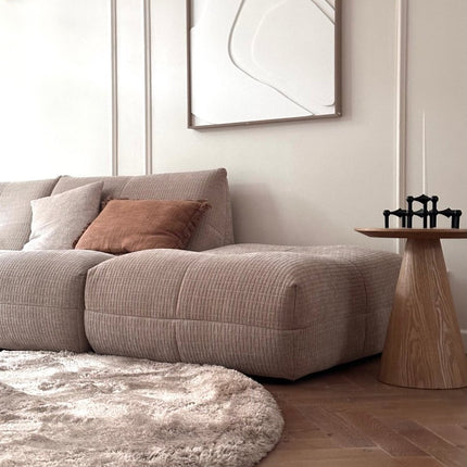 Rond hoogpolig vloerkleed Odelia stone - Interieur05 - Vloerkledenloods